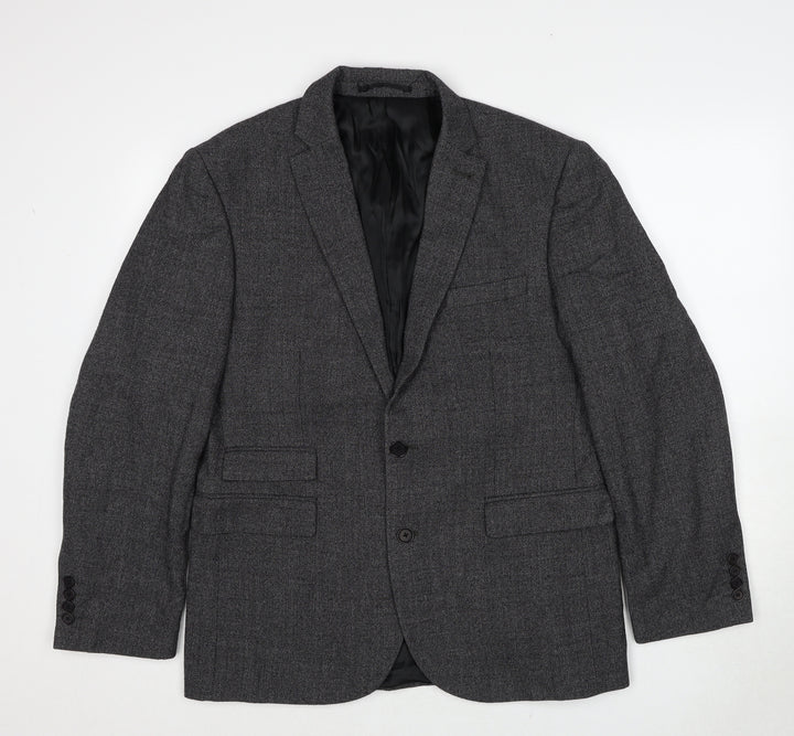 NEXT Mens Grey Wool Jacket Blazer Size 40 Regular
