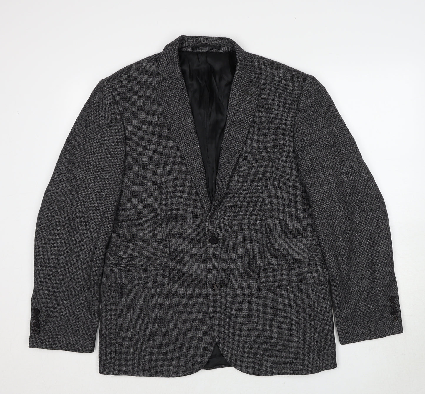 NEXT Mens Grey Wool Jacket Blazer Size 40 Regular