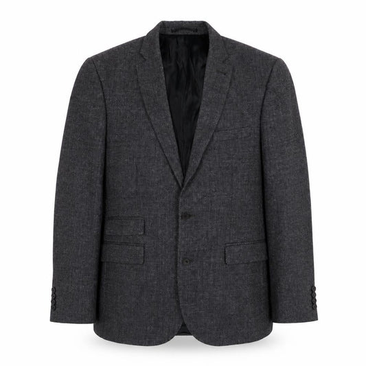 Front view of Next men’s grey wool jacket blazer, size 40, regular