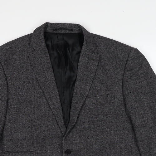 NEXT Mens Grey Wool Jacket Blazer Size 40 Regular