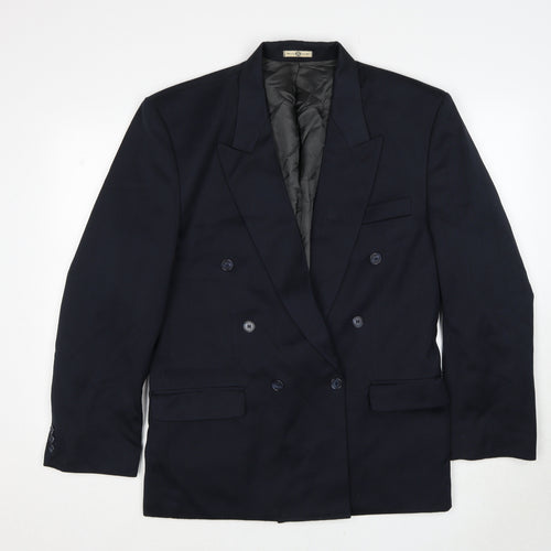 Topman Mens Blue Polyester Jacket Suit Jacket Size 40 Regular