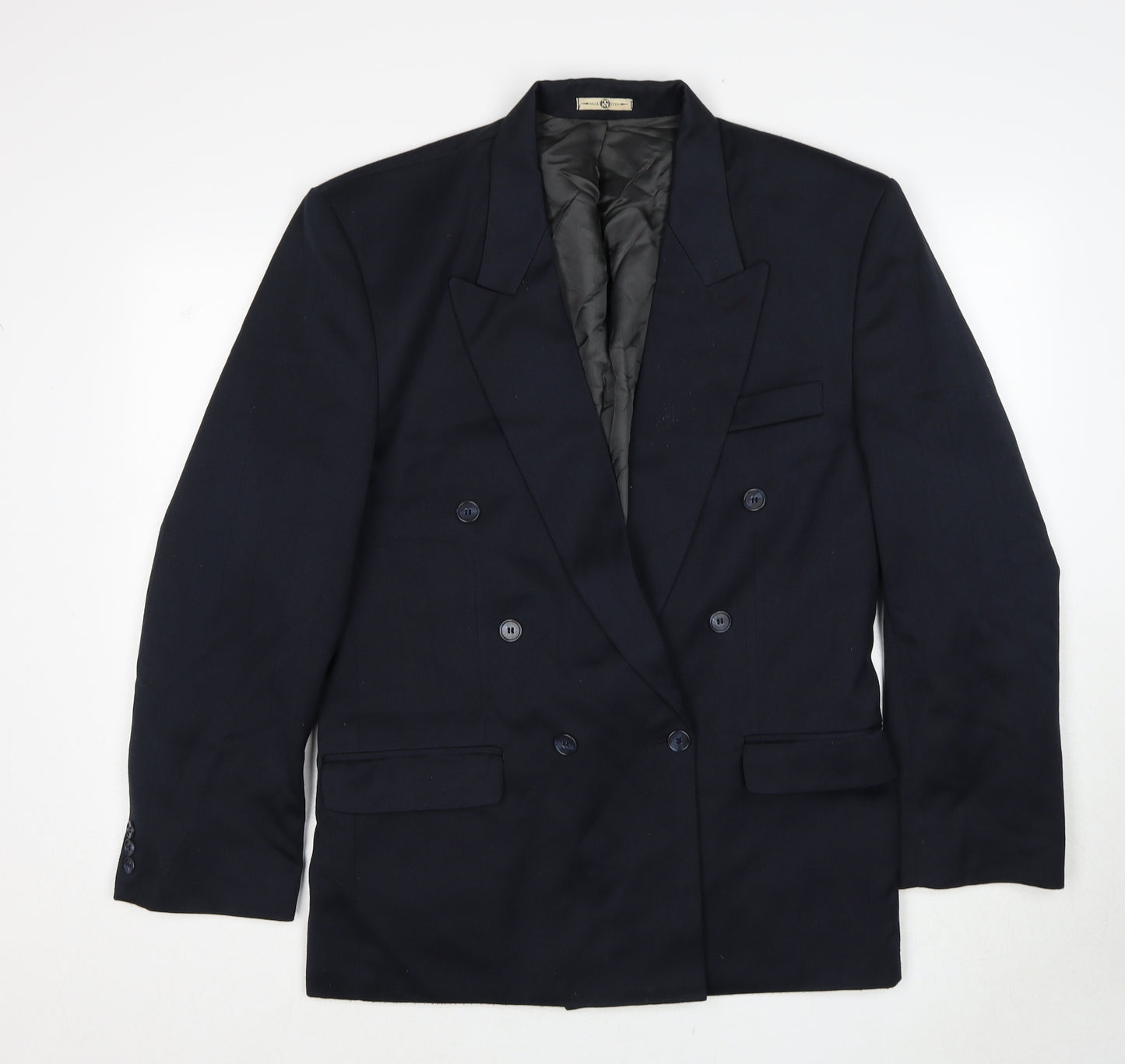 Topman Mens Blue Polyester Jacket Suit Jacket Size 40 Regular