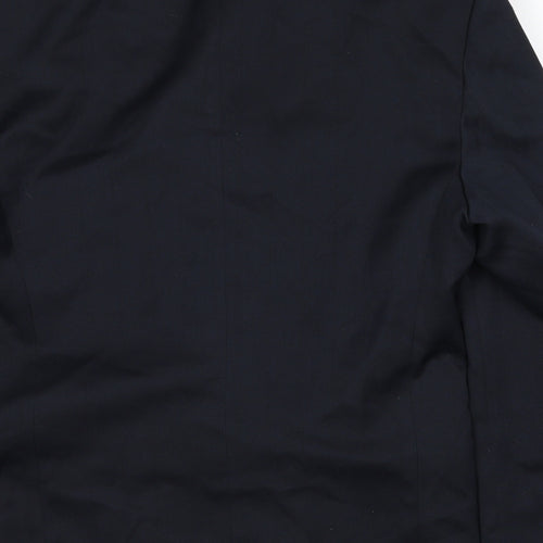 Topman Mens Blue Polyester Jacket Suit Jacket Size 40 Regular