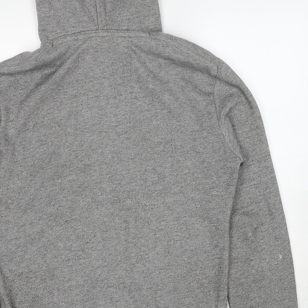 Superdry Mens Grey Cotton Pullover Hoodie Size M