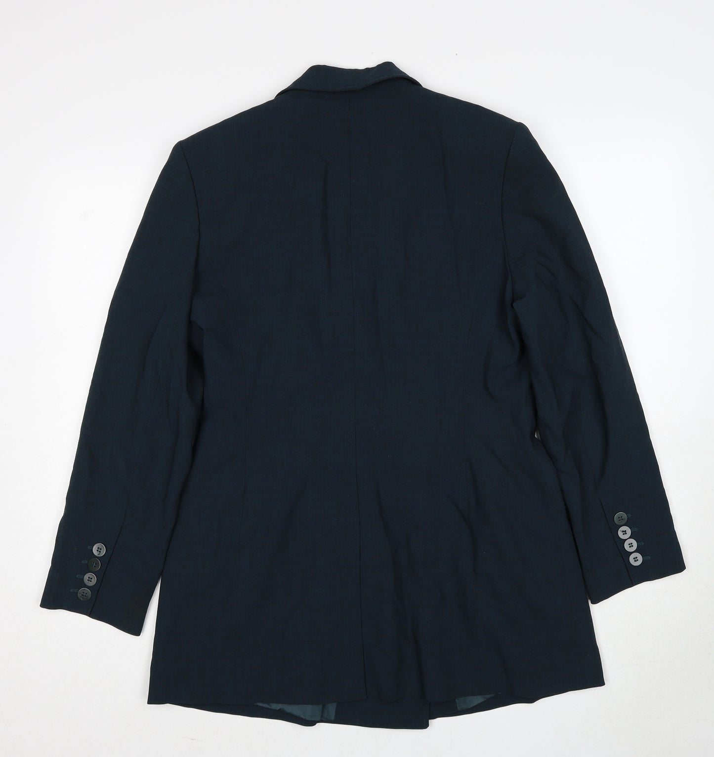 Jaeger Womens Blue Wool Jacket Suit Jacket Size 12