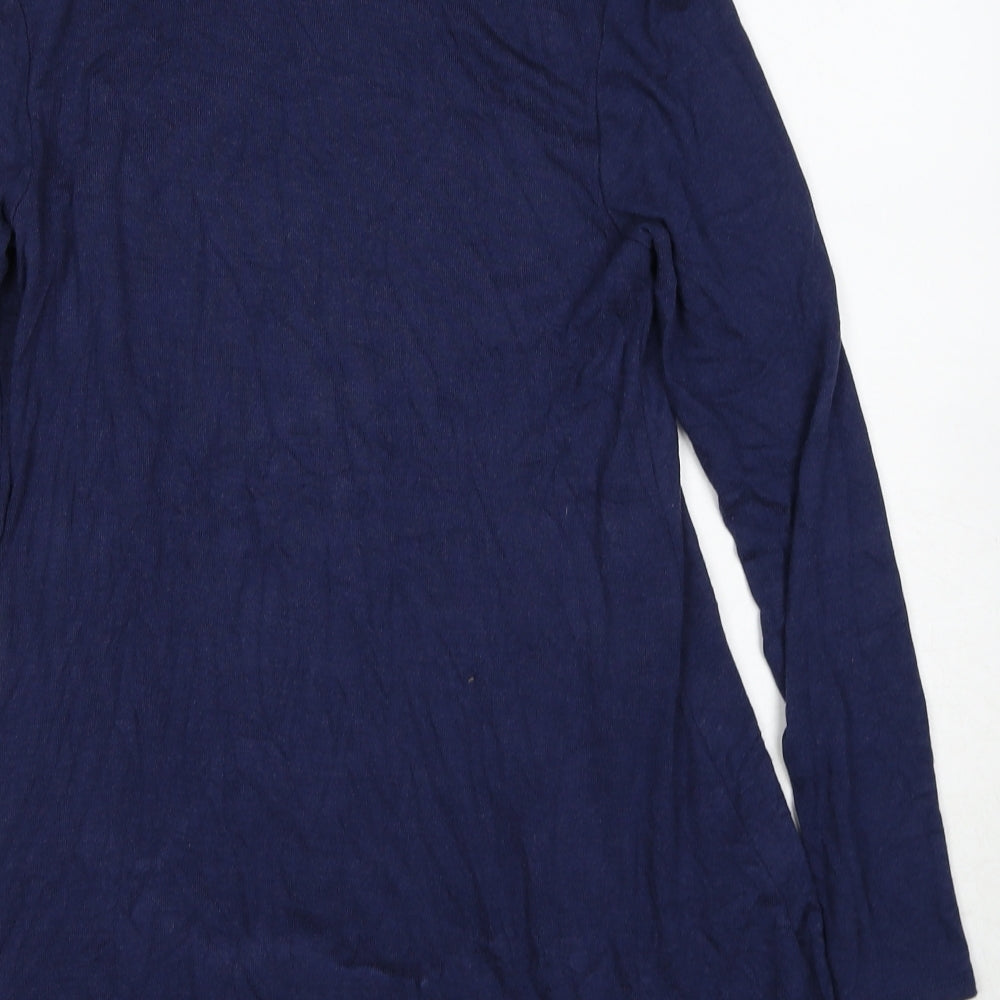 Phase Eight Womens Blue Roll Neck Viscose Pullover Jumper Size 10