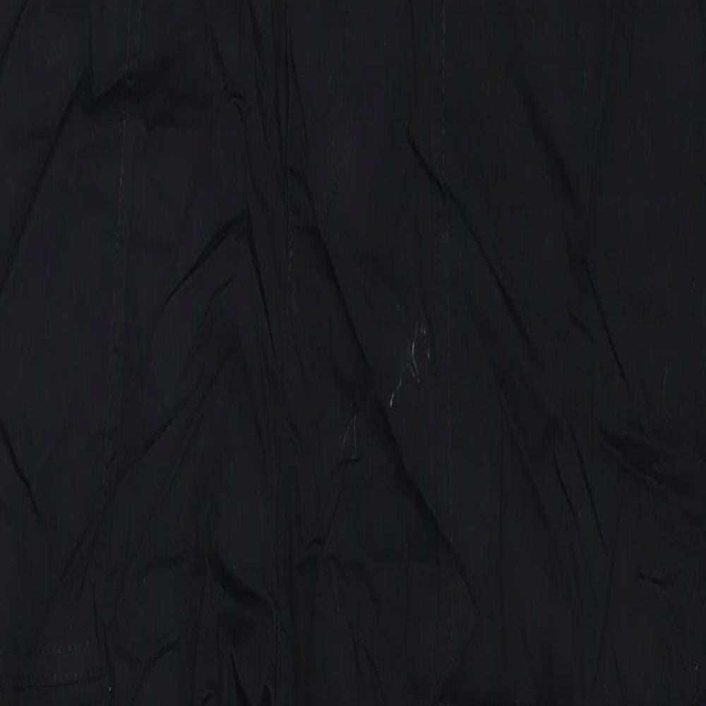 Zara Womens Black Cotton Jumpsuit One-Piece Size L Zip - Strapless