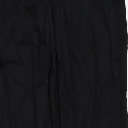Zara Womens Black Cotton Jumpsuit One-Piece Size L Zip - Strapless