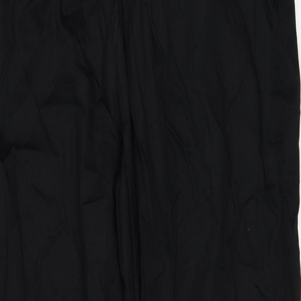 Zara Womens Black Cotton Jumpsuit One-Piece Size L Zip - Strapless