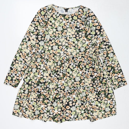 River Island Womens Multicoloured Floral Polyester A-Line Size 10 Round Neck Pullover