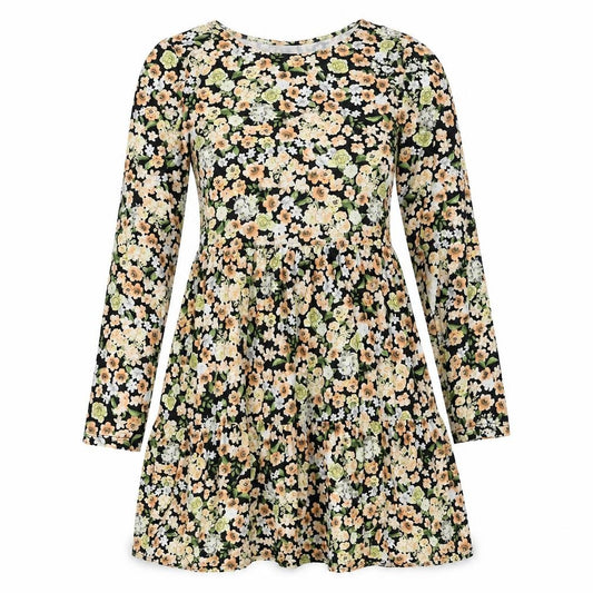 Front view of River Island women’s multicoloured floral polyester a-line, size UK 10, round neck pullover