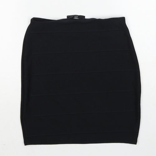 Missguided Womens Black Polyester Bandage Skirt Size 8