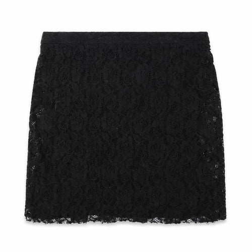 Mango Womens Black Geometric Viscose A-Line Skirt Size S Zip