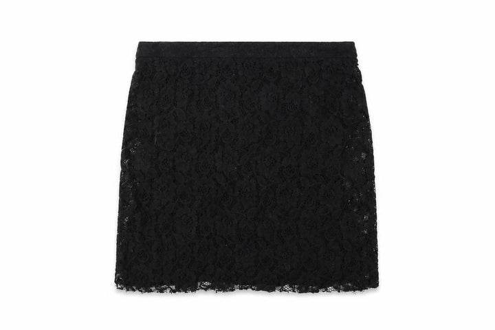 Mango Womens Black Geometric Viscose A-Line Skirt Size S Zip