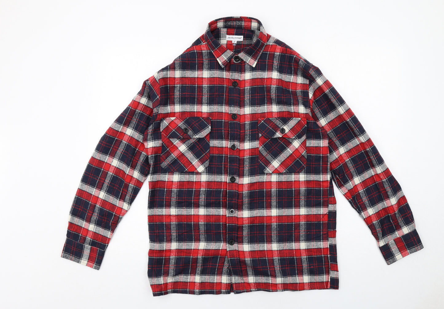 JBC Collection Mens Blue Paisley Cotton Button-Up Size S Collared Button