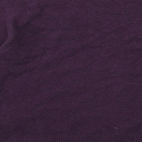 Monsoon Womens Purple V-Neck Cotton Cardigan Jumper Size 12