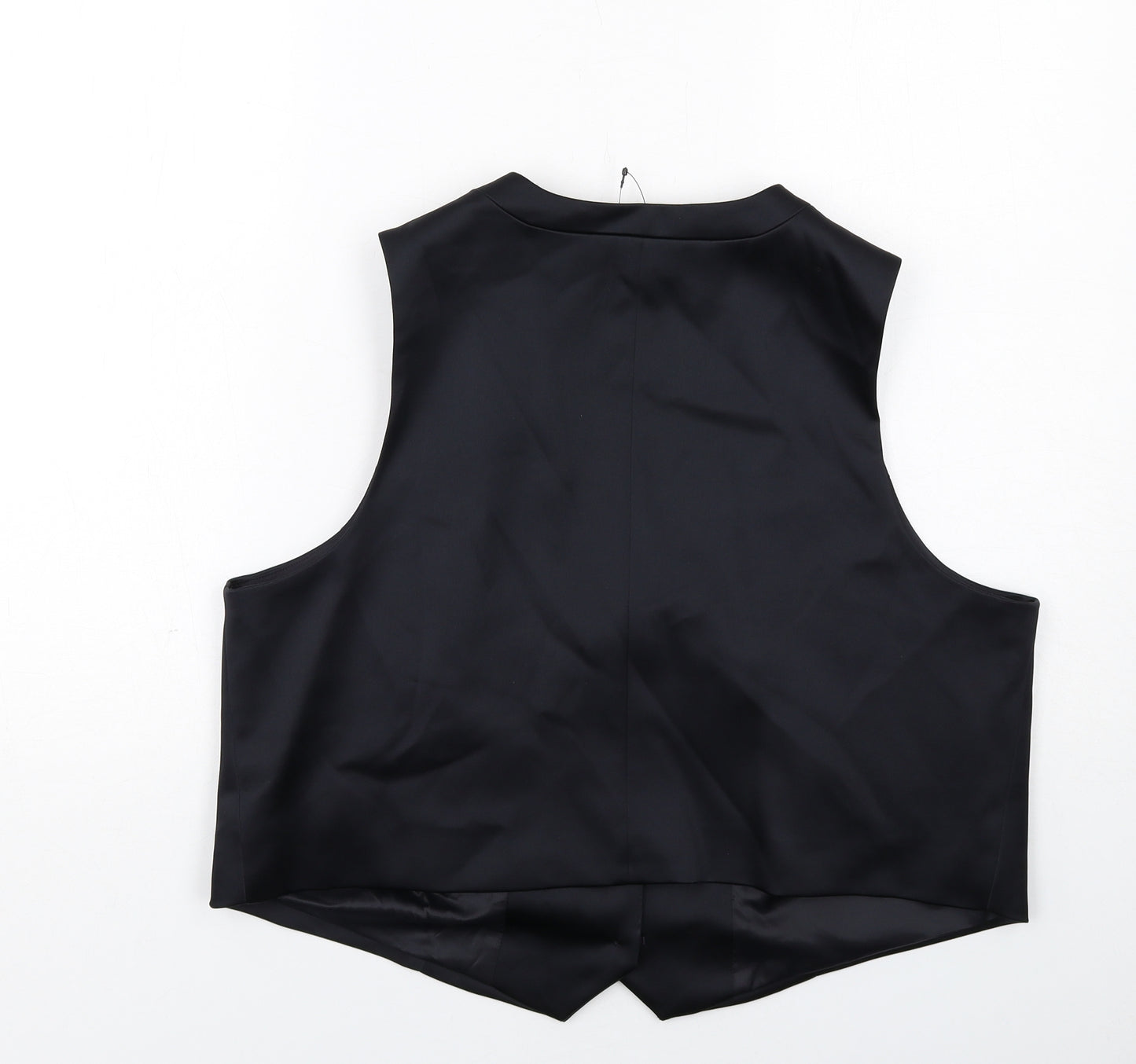 Marks and Spencer Womens Black Polyester Jacket Suit Waistcoat Size 20