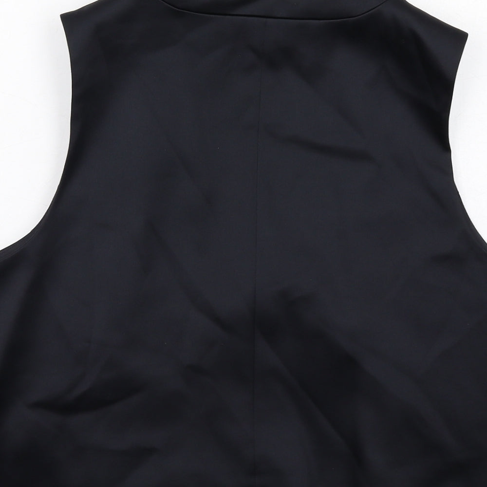 Marks and Spencer Womens Black Polyester Jacket Suit Waistcoat Size 20