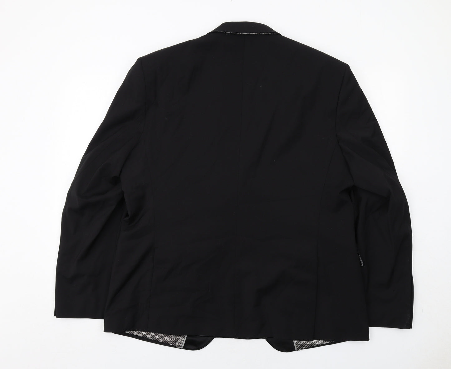 Marks and Spencer Mens Black Wool Tuxedo Suit Jacket Size 44 Regular