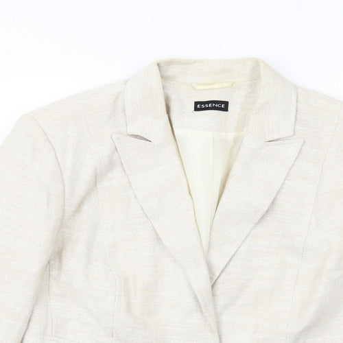 Evans Womens Ivory Viscose Jacket Blazer Size 24