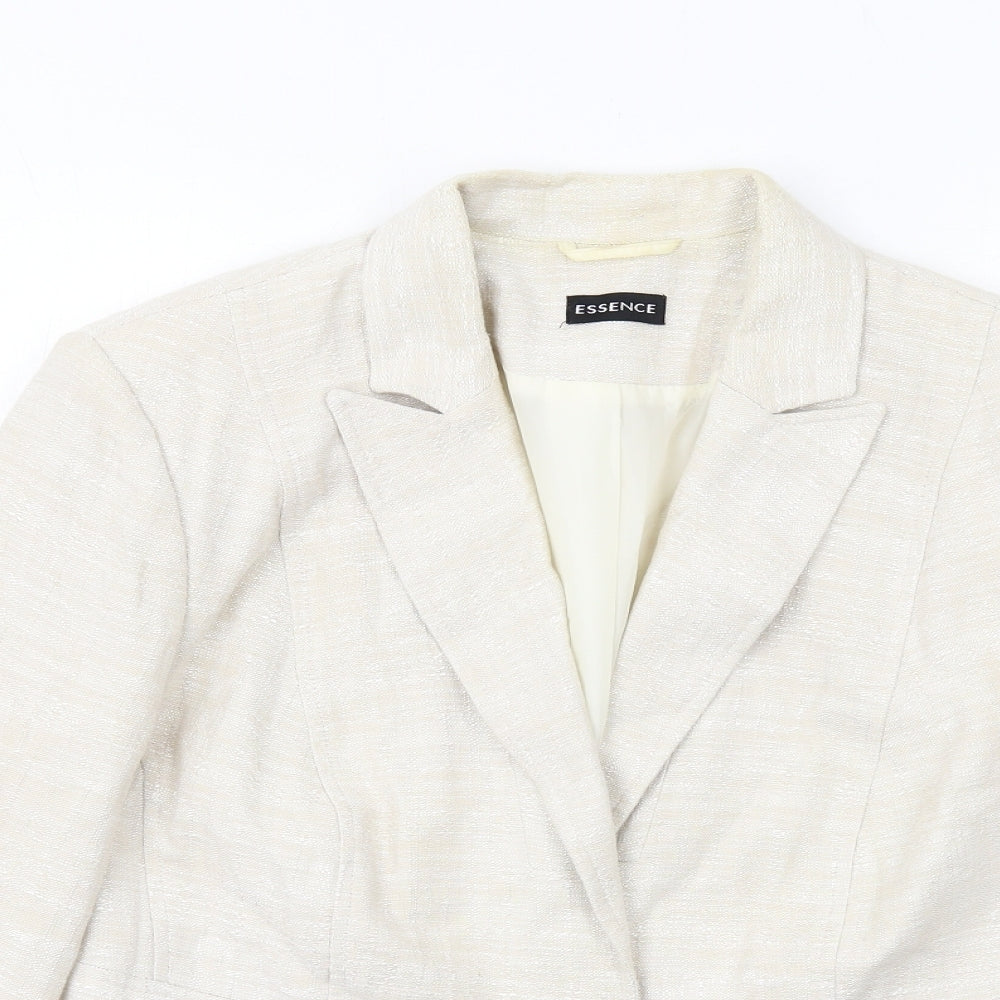 Evans Womens Ivory Viscose Jacket Blazer Size 24