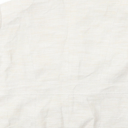Evans Womens Ivory Viscose Jacket Blazer Size 24