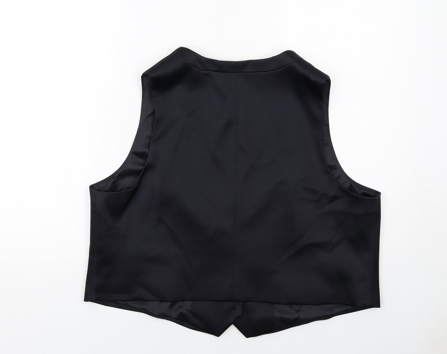 Marks and Spencer Womens Black Polyester Jacket Suit Waistcoat Size 20