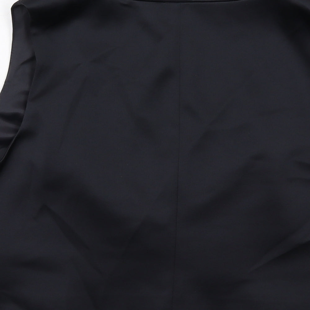Marks and Spencer Womens Black Polyester Jacket Suit Waistcoat Size 20