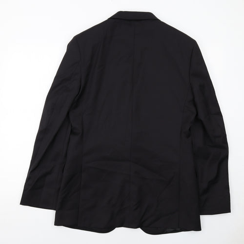 Marks and Spencer Mens Black Wool Jacket Suit Jacket Size 38 Regular