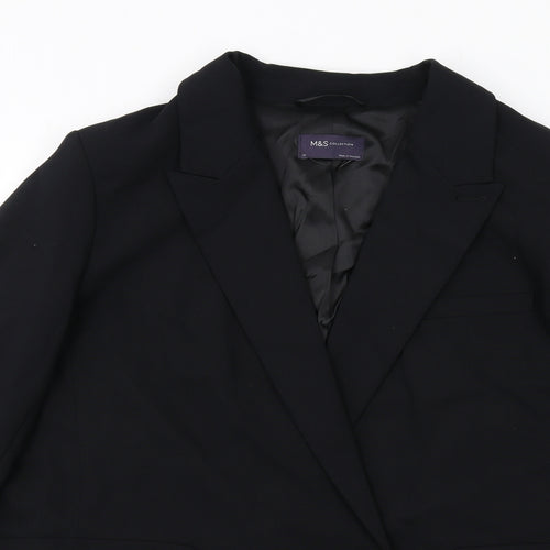 Marks and Spencer Womens Black Polyester Jacket Suit Jacket Size 20