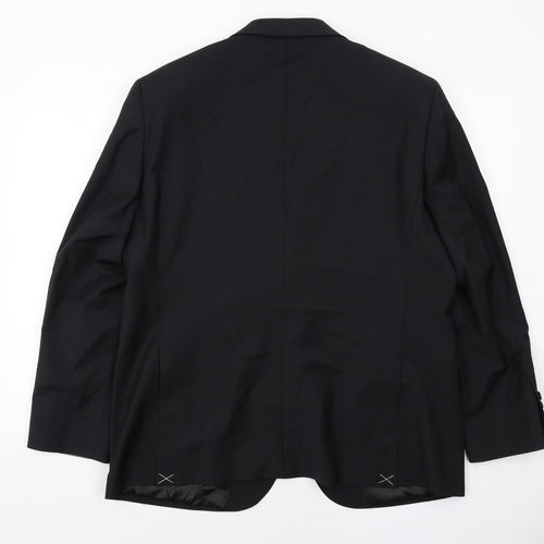 Marks and Spencer Mens Black Wool Jacket Suit Jacket Size 44 Regular