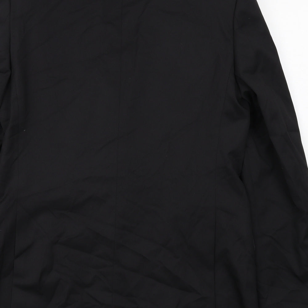 Marks and Spencer Mens Black Polyacrylate Fibre Jacket Suit Jacket Size 38 Regular