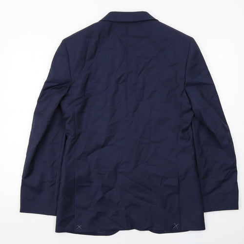 Marks and Spencer Mens Blue Wool Jacket Suit Jacket Size 38 Regular