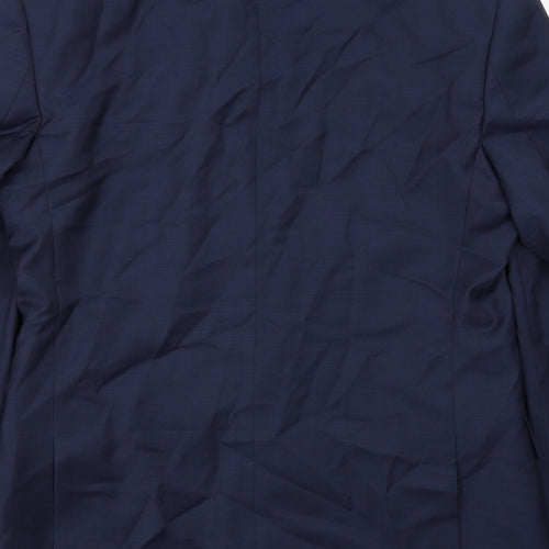 Marks and Spencer Mens Blue Wool Jacket Suit Jacket Size 38 Regular
