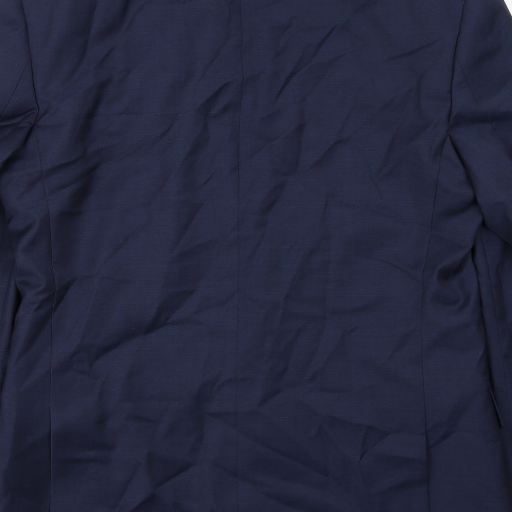 Marks and Spencer Mens Blue Wool Jacket Suit Jacket Size 38 Regular