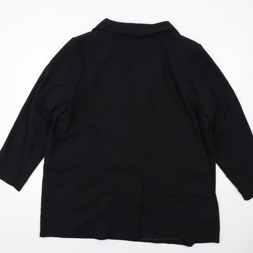 Marks and Spencer Womens Black Polyester Jacket Suit Jacket Size 24