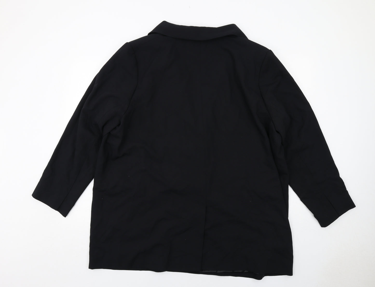 Marks and Spencer Womens Black Polyester Jacket Suit Jacket Size 24