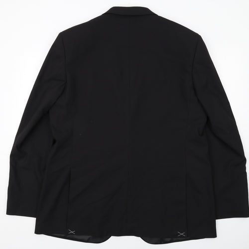 Marks and Spencer Mens Black Polyester Tuxedo Suit Jacket Size 46 Regular