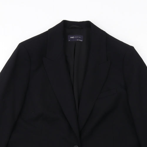 Marks and Spencer Womens Black Polyester Jacket Suit Jacket Size 18