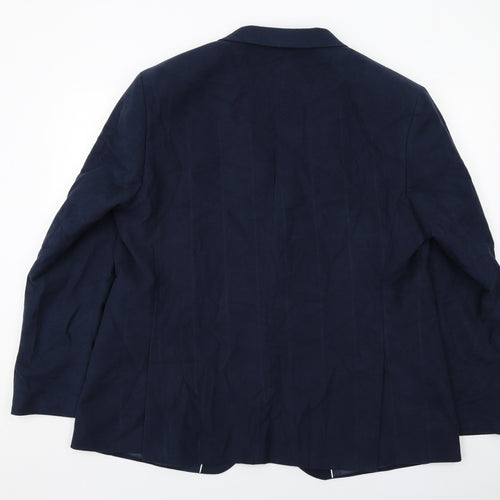 Marks and Spencer Mens Blue Cotton Jacket Blazer Size 48 Regular