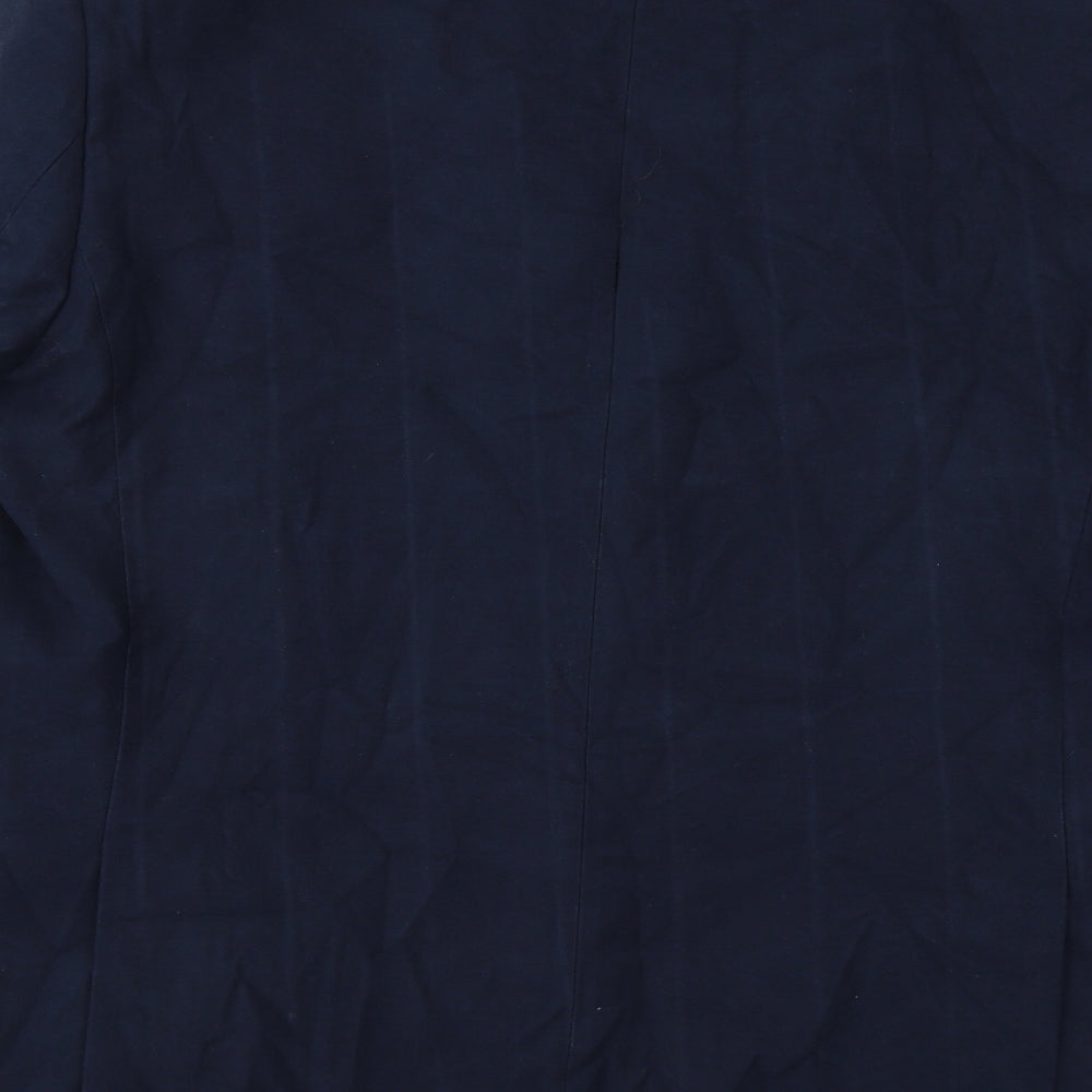 Marks and Spencer Mens Blue Cotton Jacket Blazer Size 48 Regular