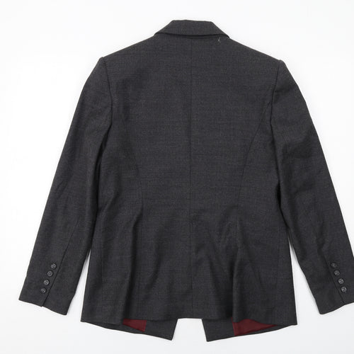 Marks and Spencer Womens Grey Wool Jacket Suit Jacket Size 14