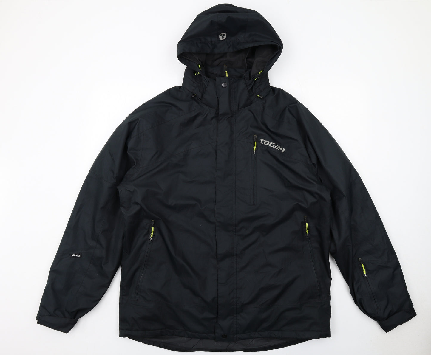 TOG24 Mens Black Windbreaker Jacket Size XL Zip