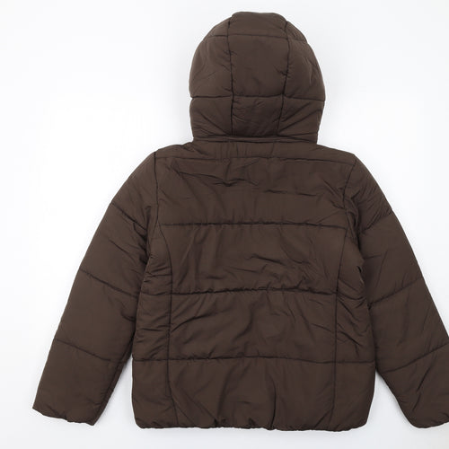 Marks and Spencer Womens Brown Puffer Jacket Jacket Size 12 Zip