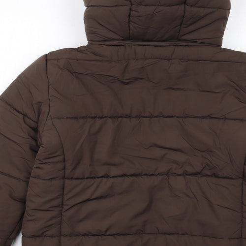 Marks and Spencer Womens Brown Puffer Jacket Jacket Size 12 Zip
