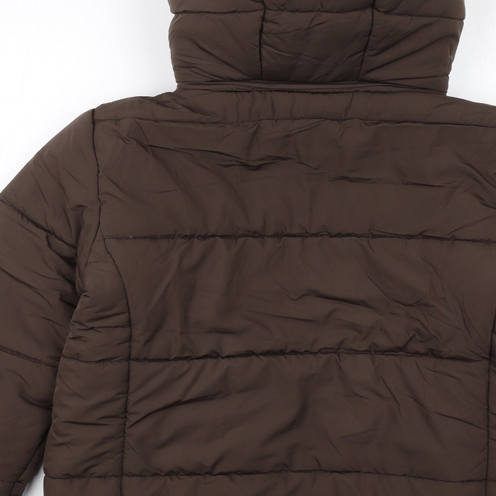 Marks and Spencer Womens Brown Puffer Jacket Jacket Size 12 Zip