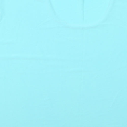 Michele Hope Womens Blue Polyester Basic T-Shirt Size 26 Round Neck