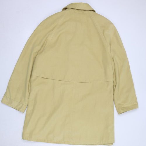 St Michael Womens Yellow Overcoat Coat Size 14 Zip