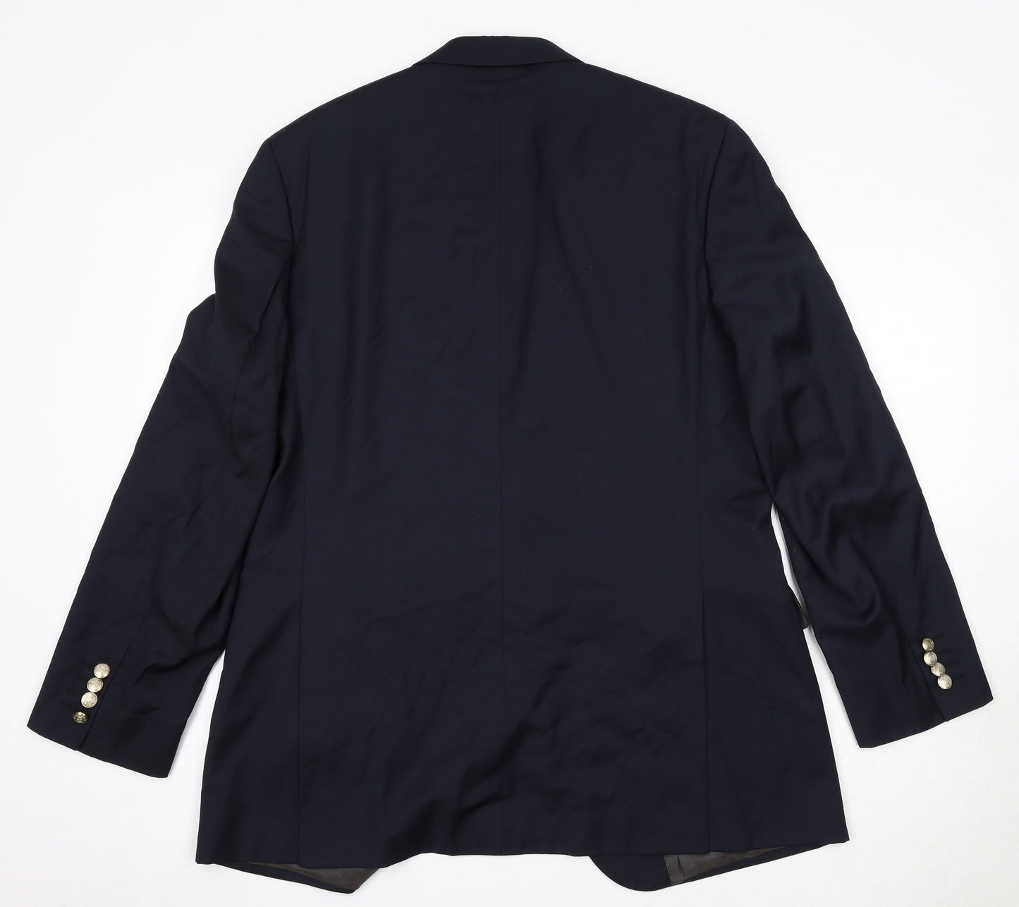 Austin Reed Mens Blue Wool Jacket Blazer Size 46 Regular