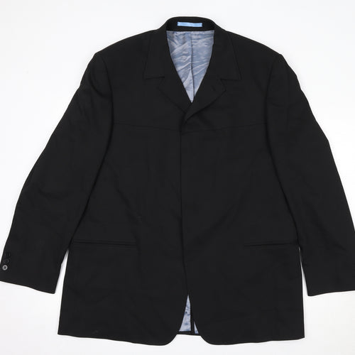 Burton Mens Black Polyester Jacket Blazer Size 44 Regular
